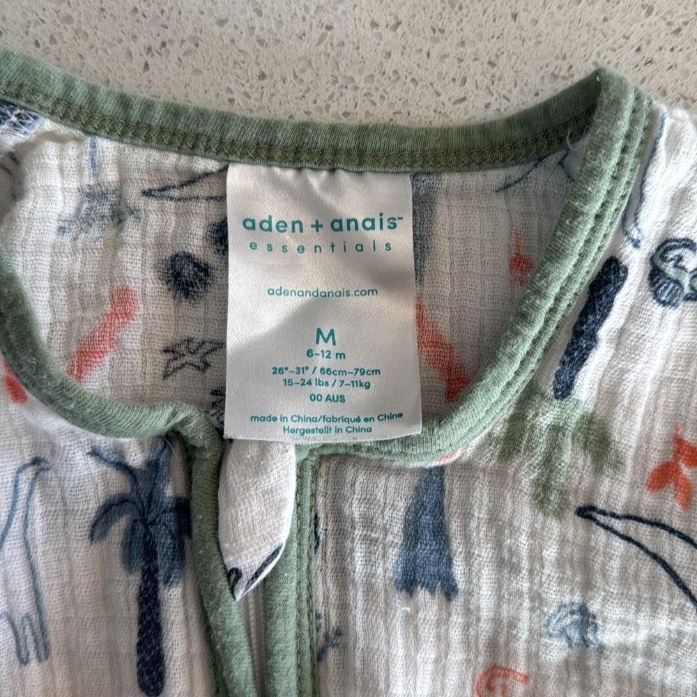 Aden and Anais Muslin Dino Sleep Sack M lightweight - Picture 2 of 4